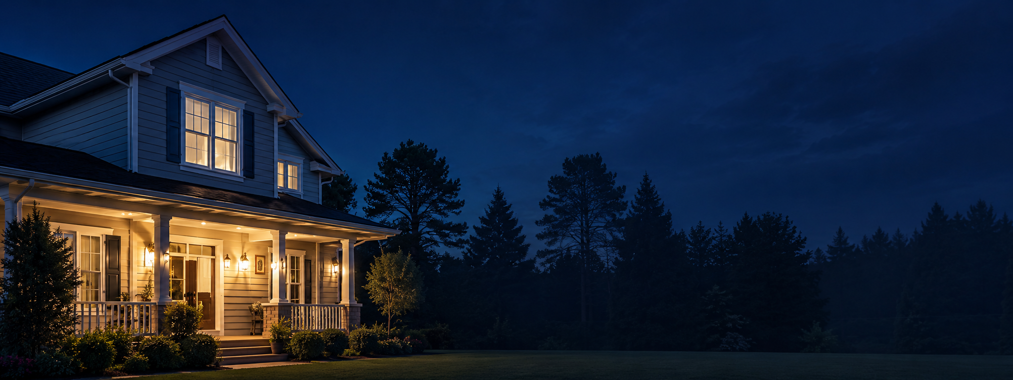 Beautiful Wisconsin home at dusk
